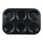 San Ignacio Expert Moule à muffins en acier au carbone pour 6 pièces 26,5 x 18,5 x 3 cm