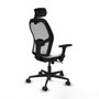 Piqueras y Crespo Chaise de Bureau avec Appui-tête 3D036N2 Blanc
