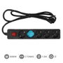 GSC Evolution Multiprise série Standard 5 prises avec interrupteur, 1,5m Noir