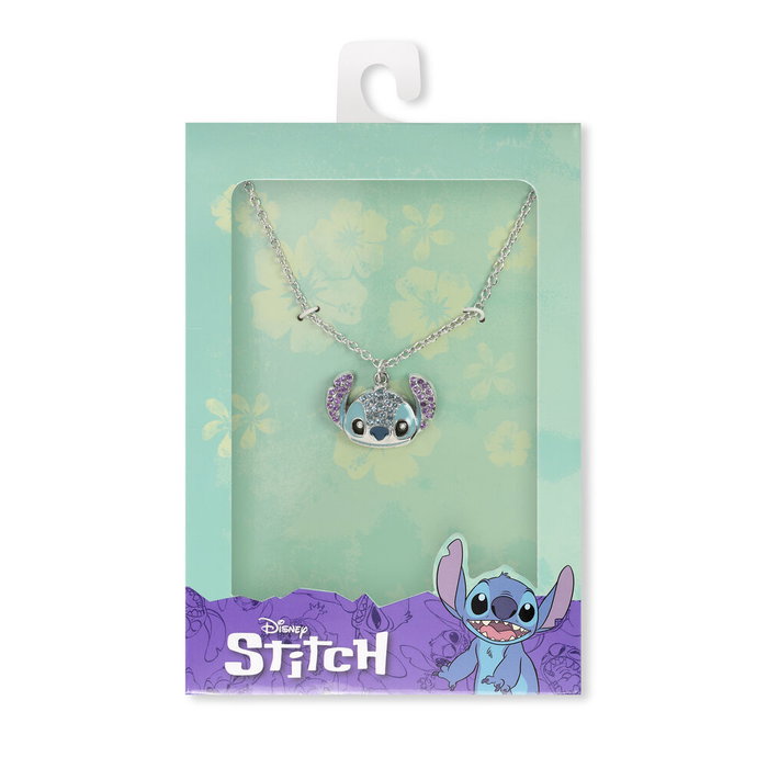 Disney Pendentif Stitch Collant à Tête Détailée avec Pierres Brillantes dans Boîte Cadeau Officielle Disney Pendentif Stitch Collant à Tête Détailée avec Pierres Brillantes dans Boîte Cadeau Officielle