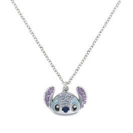 Disney Pendentif Stitch Collant à Tête Détailée avec Pierres Brillantes dans Boîte Cadeau Officielle