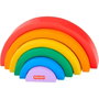 Fisher-Price Arcoíris Apilable De Madera Hxt73 - Jouet d'éveil en bois, arcs à empiler, 6 pièces, couleurs vives, pour enfants dès 18 mois