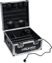 Algamlight Flight Case pour 6 x Eventpar avec station de charge, bois, métal, mousse rigide et roues