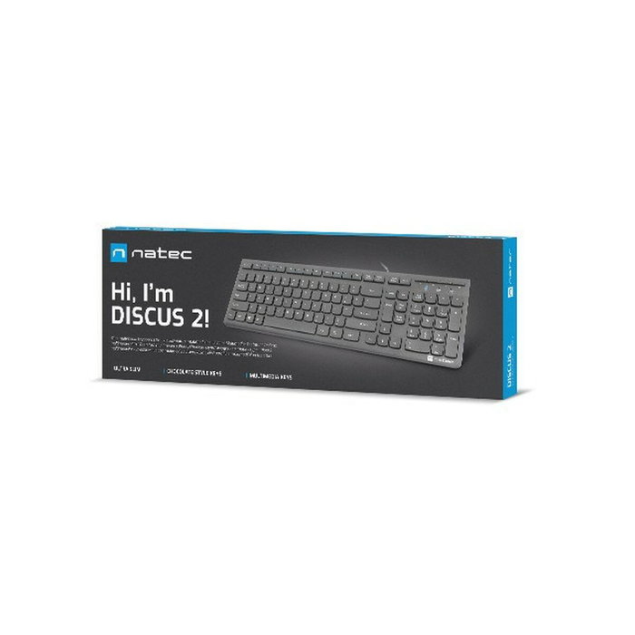 NATEC DISCUS Clavier informatique noir USB A