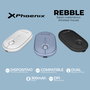 Phoenix Technologies Souris Sans Fil Rebble Bluetooth et 2.4 GHz Bleue - Silencieuse, Légère, Rechargeable USB-C