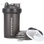 Endurance Gourde Sport Mixer Kaitherna 500 ml, Noir, avec Boule Mélangeuse Acier Inox et Compartiment à Poudre