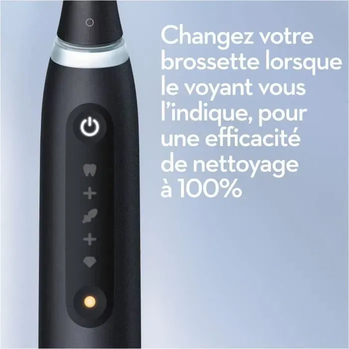 Oral-B Brosse à dents électrique iO5 connectée Bluetooth - Noir - Avec brossette et étui de voyage - Technologie de nettoyage professionnel