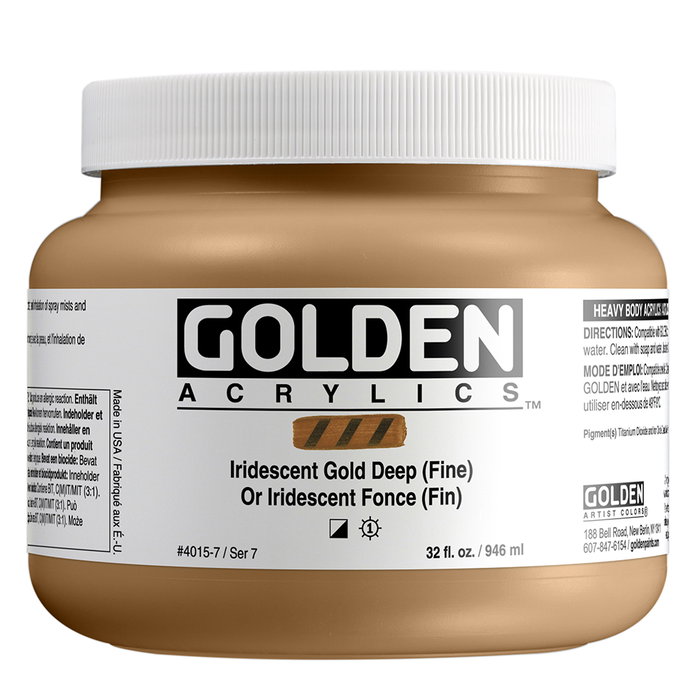 Golden Peinture acrylique Heavy Body Iridiscente Oro Oscuro (Fino) 946 ml Golden Peinture acrylique Heavy Body Iridiscente Oro Oscuro (Fino) 946 ml