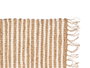 Giftdecor Tapis Naturel Blanc Double Rayures 60 x 90 cm en Jute et Coton (Set de 12)