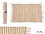 Giftdecor Tapis Naturel Blanc Double Rayures 60 x 90 cm en Jute et Coton (Set de 12)