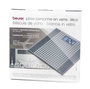 Beurer GS-206 SQUARES Pèse-personne numérique en verre à motifs carrés, écran LCD rétroéclairé bleu, plateforme extra-plate de 1,9 cm