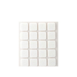 Inofix Plasfix Feltre adhésif carré synthétique blanc 17 x 17 mm 20 pièces blister