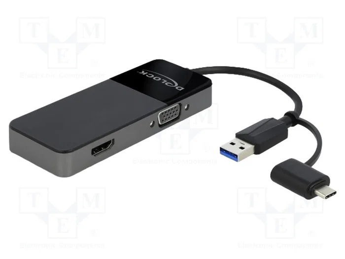 DELOCK Adaptateur USB 3.2 Gen 1, 0,12m, noir DELOCK Adaptateur USB 3.2 Gen 1, 0,12m, noir
