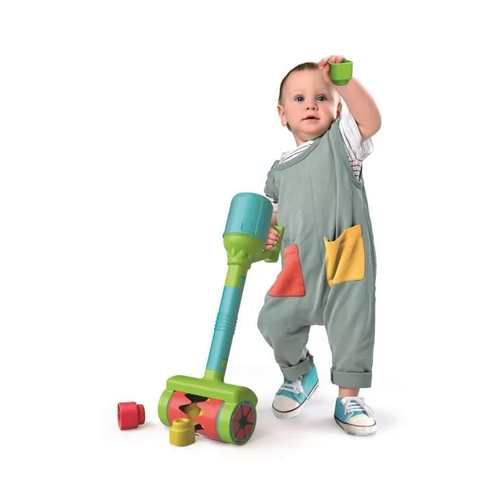 Clementoni - Aspirateur d'éveil Clemmy, jouet interactif avec pop-it et cubes à aspirer, pour enfants dès 18 mois Clementoni - Aspirateur d'éveil Clemmy, jouet interactif avec pop-it et cubes à aspirer, pour enfants dès 18 mois