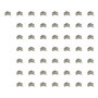 Emuca Lot de 50 équerres de raccordement pour meubles, 20,5x20,7mm, 2 trous, zamak, nickelé