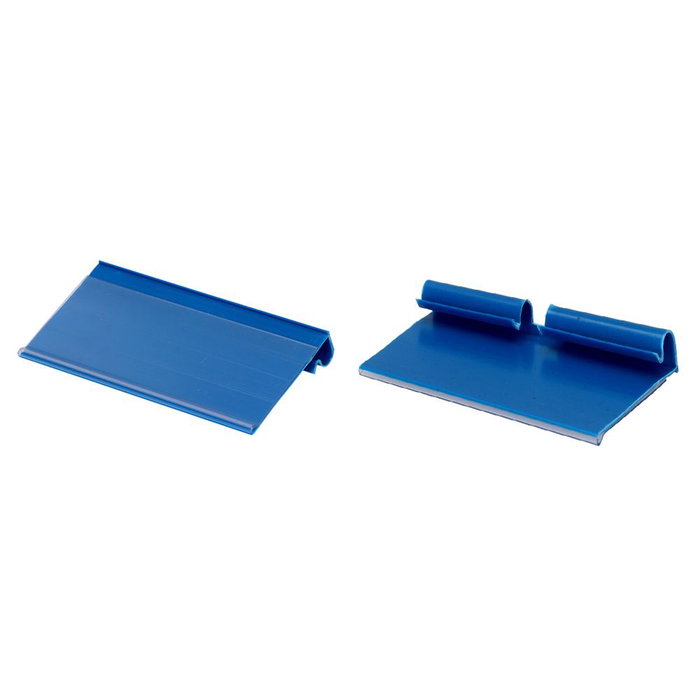 Edm Rechange de support d'étiquette en plastique pour crochet bleu 8 x 4 cm Edm Rechange de support d'étiquette en plastique pour crochet bleu 8 x 4 cm