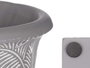 Ibergarden Copa Ciment Gris Grand avec Motif Feuilles 17,5x25 cm (Set de 6)