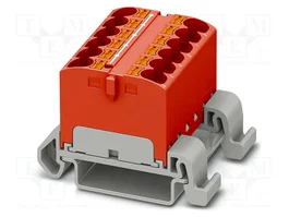 PHOENIX CONTACT PTFIX 12X4-NS35A RD - Connecteur pour rail 12 pinces