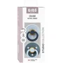 Bibs Sucette Studio Colour Ronde T2 Blue Mix Petrol - Pack de 2