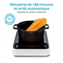 Medion MD18490 - Plaque de cuisson à induction posable 1 feu 2000 W, 8 programmes (60-240°C), dimensions 29 x 38.5 x 6.3 cm, design blanc et noir