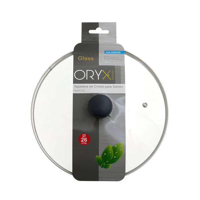 ORYX Couvercle en verre pour poêle 26cm