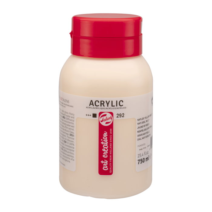 Talens Art Creation Peinture Acrylique Jaune Naples Rouge Clair 292, 750 ml Talens Art Creation Peinture Acrylique Jaune Naples Rouge Clair 292, 750 ml