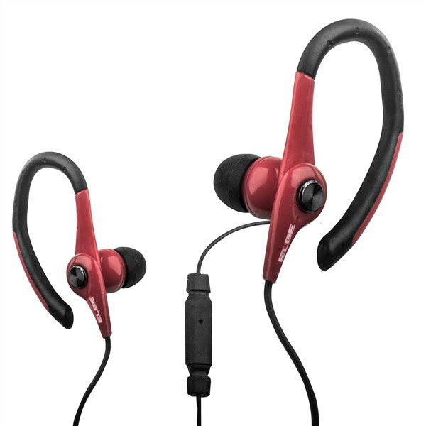Elbe AU-107-MIC Casque d'écoute sportif intra-auriculaire avec microphone et protection étanche IPX4 - Noir