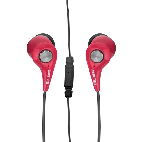Elbe AU-107-MIC Casque d'écoute sportif intra-auriculaire avec microphone et protection étanche IPX4 - Noir