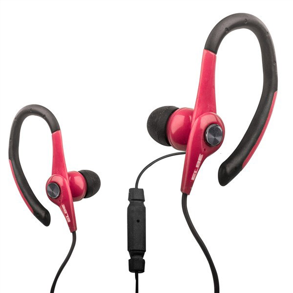 Elbe AU-107-MIC Casque d'écoute sportif intra-auriculaire avec microphone et protection étanche IPX4 - Noir