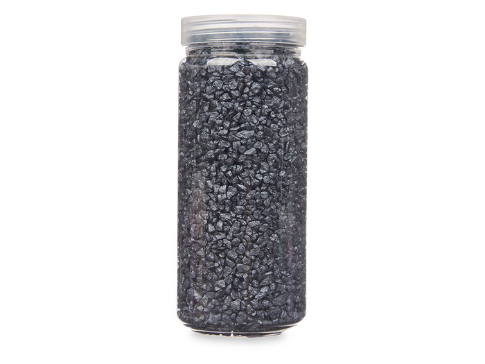 GIFTDECOR Bote Piedra 2-5 mm Métallisée Noir 700g