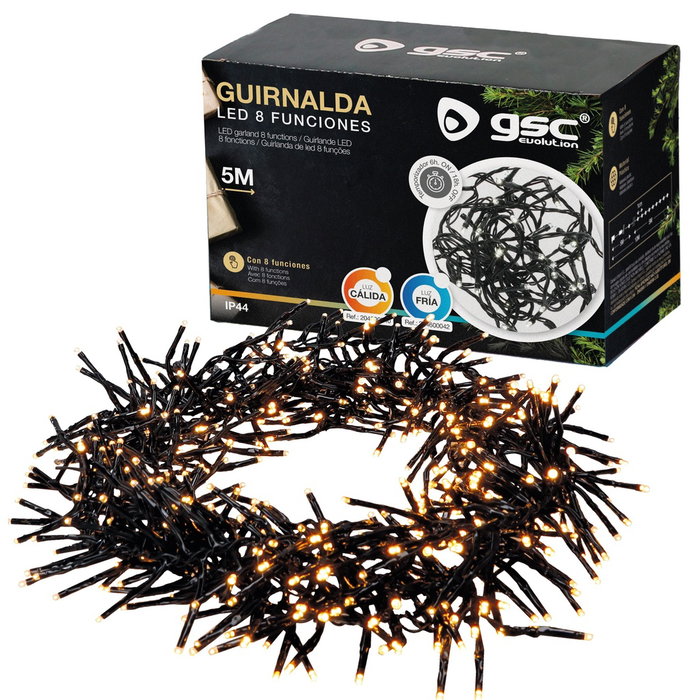 GSC Evolution Guirlande LED 5m 500LEDs 8 fonctions Lumière chaude GSC Evolution Guirlande LED 5m 500LEDs 8 fonctions Lumière chaude