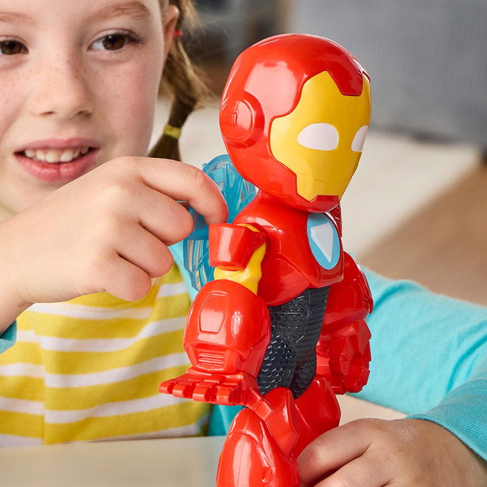 Hasbro Marvel - Figure Mega Iron Man G2831 de 22,8 cm - 5 points d'articulation - Version multilingue - À partir de 3 ans