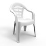 Shaf Chaise empilable Menorca, blanc, 54 x 58 x 86 cm