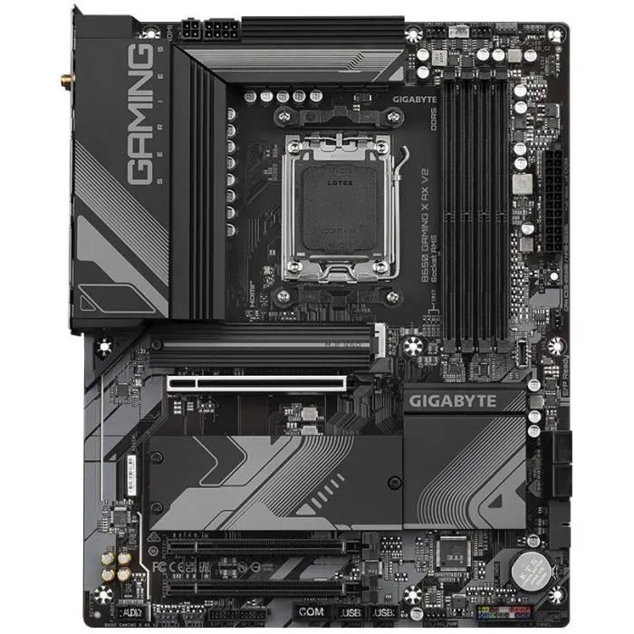 Gigabyte B650 GAMING X AX V2 - Carte mère AMD AM5 pour Ryzen 7000/8000/9000, WiFi 6E, 2.5 GbE, DDR5 8000 MHz (OC), PCIe 5.0 M.2, USB 3.2 Gen 2, ATX