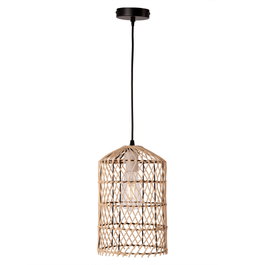 Cotia Lampe À Suspension en Ratán, Ø200 x 300 mm