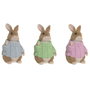Home ESPRIT Figurine Décorative Lapin Shabby Chic Multicouleur (3 Unités)