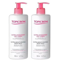 TOPICREM Ultra Hydratant Lait Corps hydratant intensif pour le corps - Lot de 2 flacons de 500 ml
