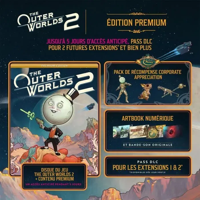 Xbox Series X - The Outer Worlds 2 Édition Premium - Jeu en français (Code dans une boîte) - Version numérique avec contenu exclusif