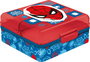 Licensing Sandwichera Cuadrada Multicompartimentos Spiderman CZ11274 Boîte à Sandwichs Enfant 3+ ans, 14,1 x 13,5 x 6 cm, Plastique Recyclable, Sans BPA, Licence Officielle Marvel