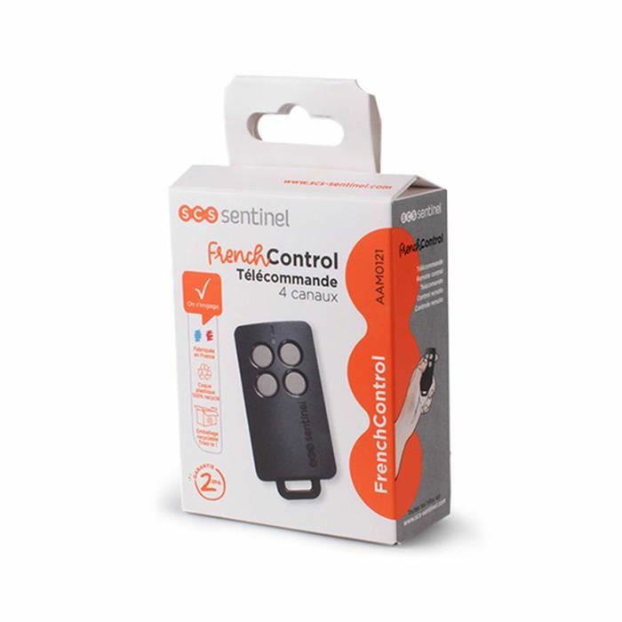 Scs Sentinel Télécommande de Portail 4 Canaux AAM0121 Gris