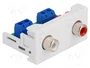 DELOCK Module RCA Easy 45, socle x2 et borne à vis 4pin, blanc