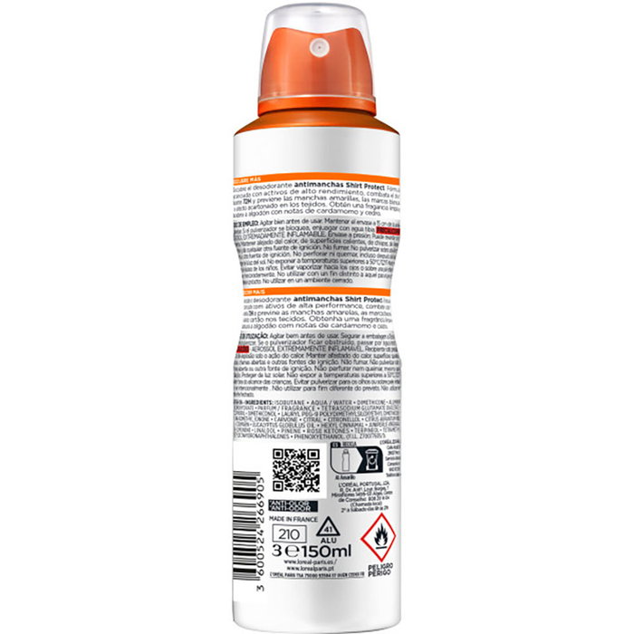 L'Oréal Paris Men Expert Déodorant anti-transpirant protection chemise 72h 150 ml