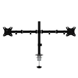UNYKAch UK1422 Support pour écran double bras articulé VESA 75x100 mm jusqu'à 32 pouces 10 kg