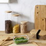Cook Concept Bocal en verre borosilicaté de 2 L avec couvercle en bambou