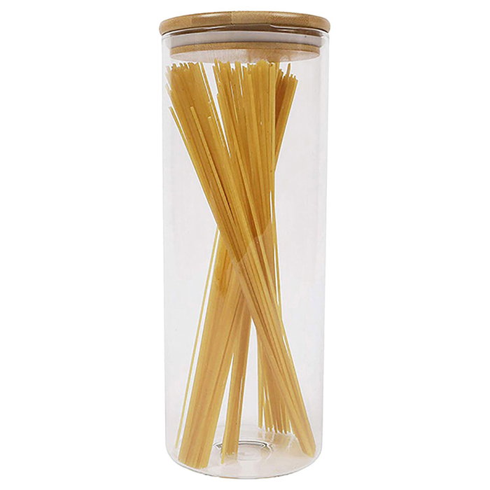 Cook Concept Bocal en verre borosilicaté de 2 L avec couvercle en bambou Cook Concept Bocal en verre borosilicaté de 2 L avec couvercle en bambou