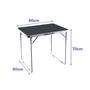 Marbueno 10029G Table Pliable Gris Acier 80x60x70 cm pour Camping et Plage