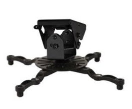 B-Tech BT899 Support de Plafond Universel pour Projecteur Lourd avec Micro-Ajustement, Capacité 25 kg, Noir