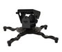 B-Tech BT899 Support de Plafond Universel pour Projecteur Lourd avec Micro-Ajustement, Capacité 25 kg, Noir