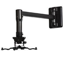 B-Tech BT899 Support de Plafond Universel pour Projecteur Lourd avec Micro-Ajustement, Capacité 25 kg, Noir