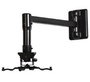B-Tech BT899 Support de Plafond Universel pour Projecteur Lourd avec Micro-Ajustement, Capacité 25 kg, Noir
